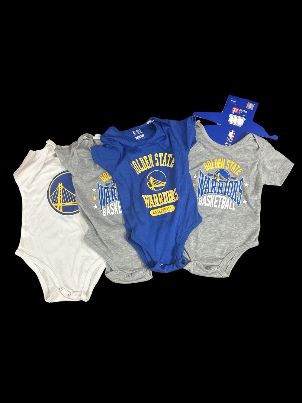 Golden State Warriors Baby Onesie Bundle - Set of 4